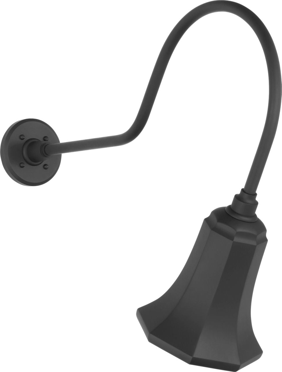 Academy 26" Angled Flynn Barn Light | Matte Black | 7.5 | 7.5" Matte Black Savannah Shade