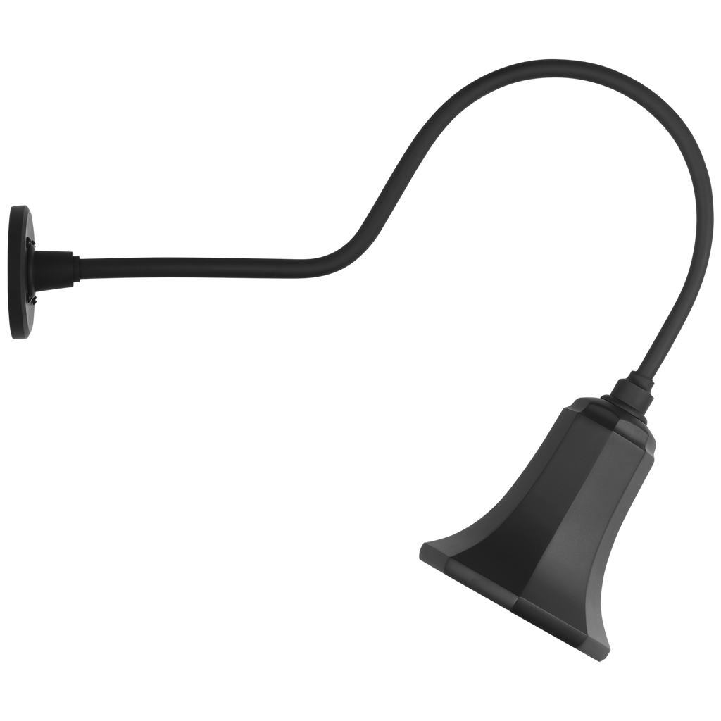 Academy 26" Angled Flynn Barn Light | Matte Black | 7.5 | 7.5" Matte Black Savannah Shade