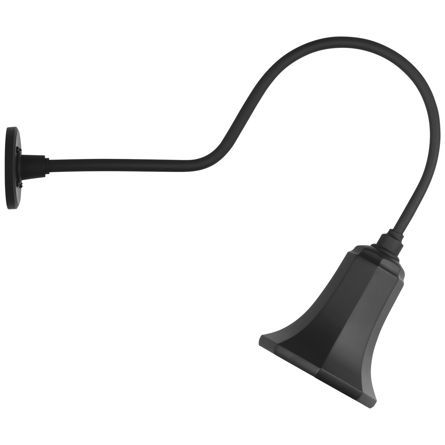 Academy 26" Angled Flynn Barn Light | Matte Black | 7.5 | 7.5" Matte Black Savannah Shade