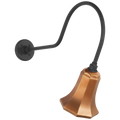 Academy 26" Angled Flynn Barn Light | Matte Black | 7.5 | 7.5" Soft Copper Savannah Shade