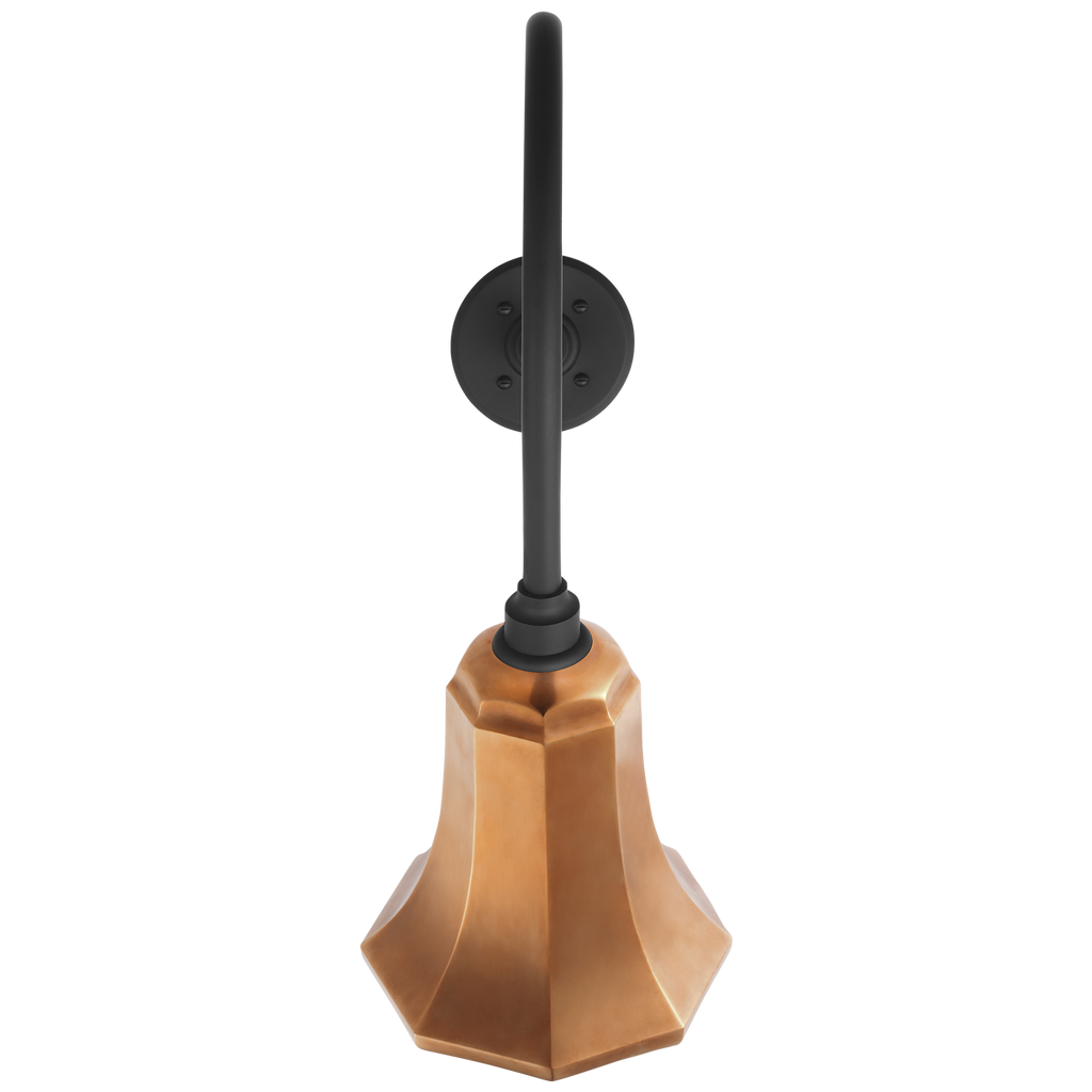 Academy 26" Angled Flynn Barn Light | Matte Black | 7.5 | 7.5" Soft Copper Savannah Shade