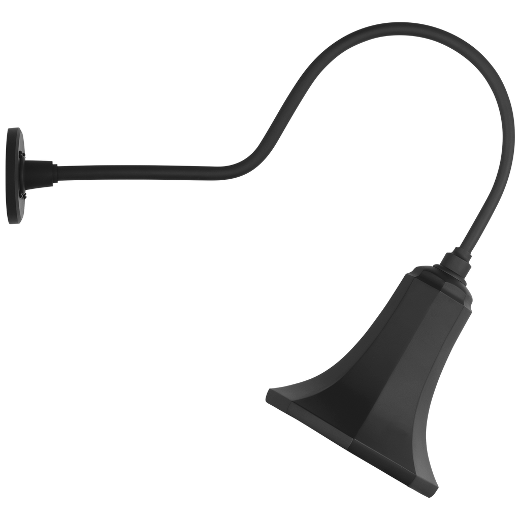 Academy 26" Angled Flynn Barn Light | Matte Black | 9.25 | 9.25" Matte Black Savannah Shade