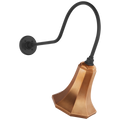 Academy 26" Angled Flynn Barn Light | Matte Black | 9.25 | 9.25" Soft Copper Savannah Shade