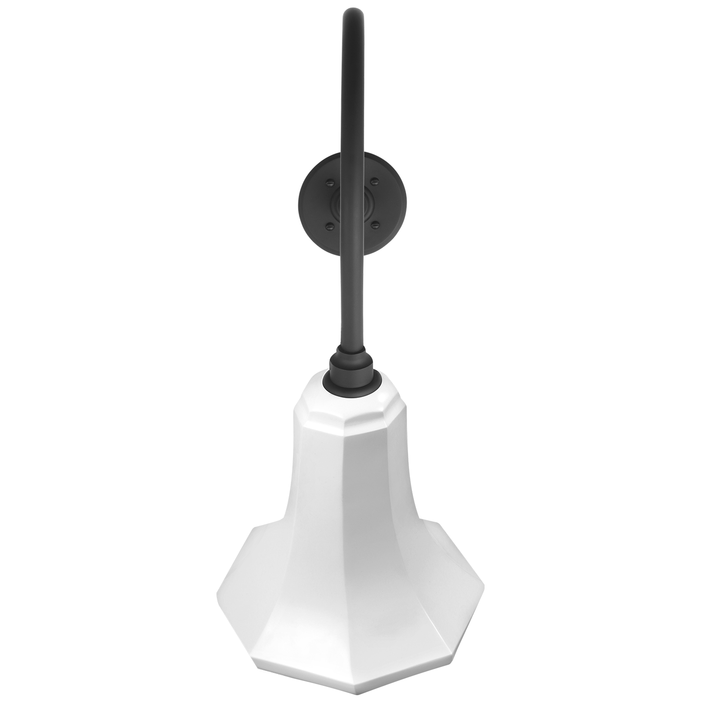 Academy 26" Angled Flynn Barn Light | Matte Black | 9.25 | 9.25" White Savannah Shade
