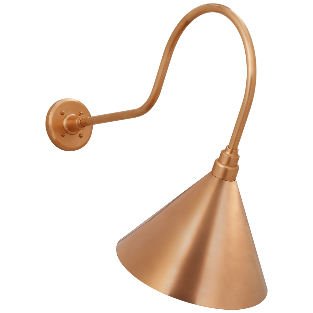 Academy 26" Angled Flynn Barn Light | Soft Copper | 12.5 | 12.5" Soft Copper Conical Savannah Shade