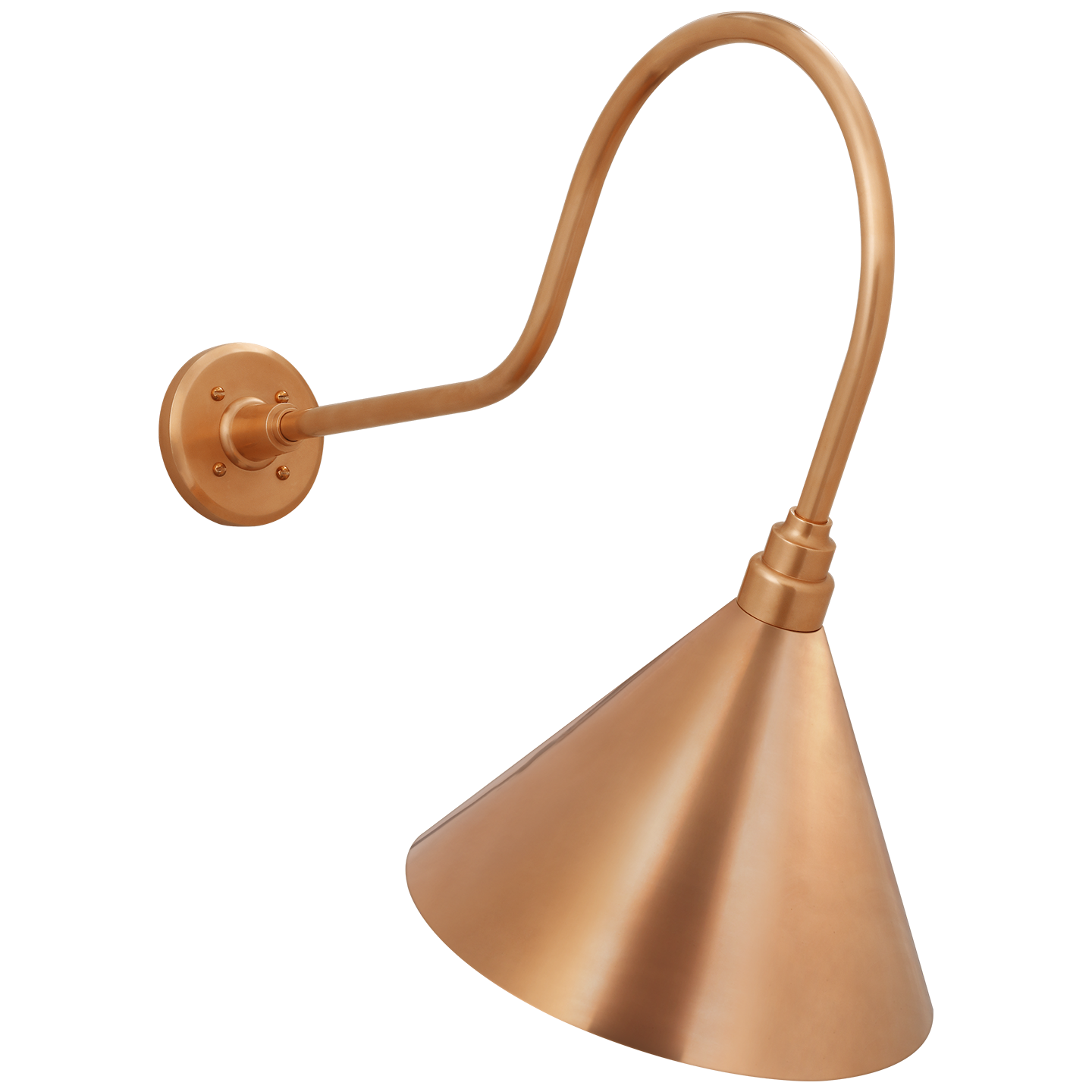 Academy 26" Angled Flynn Barn Light | Soft Copper | 12.5 | 12.5" Soft Copper Conical Savannah Shade