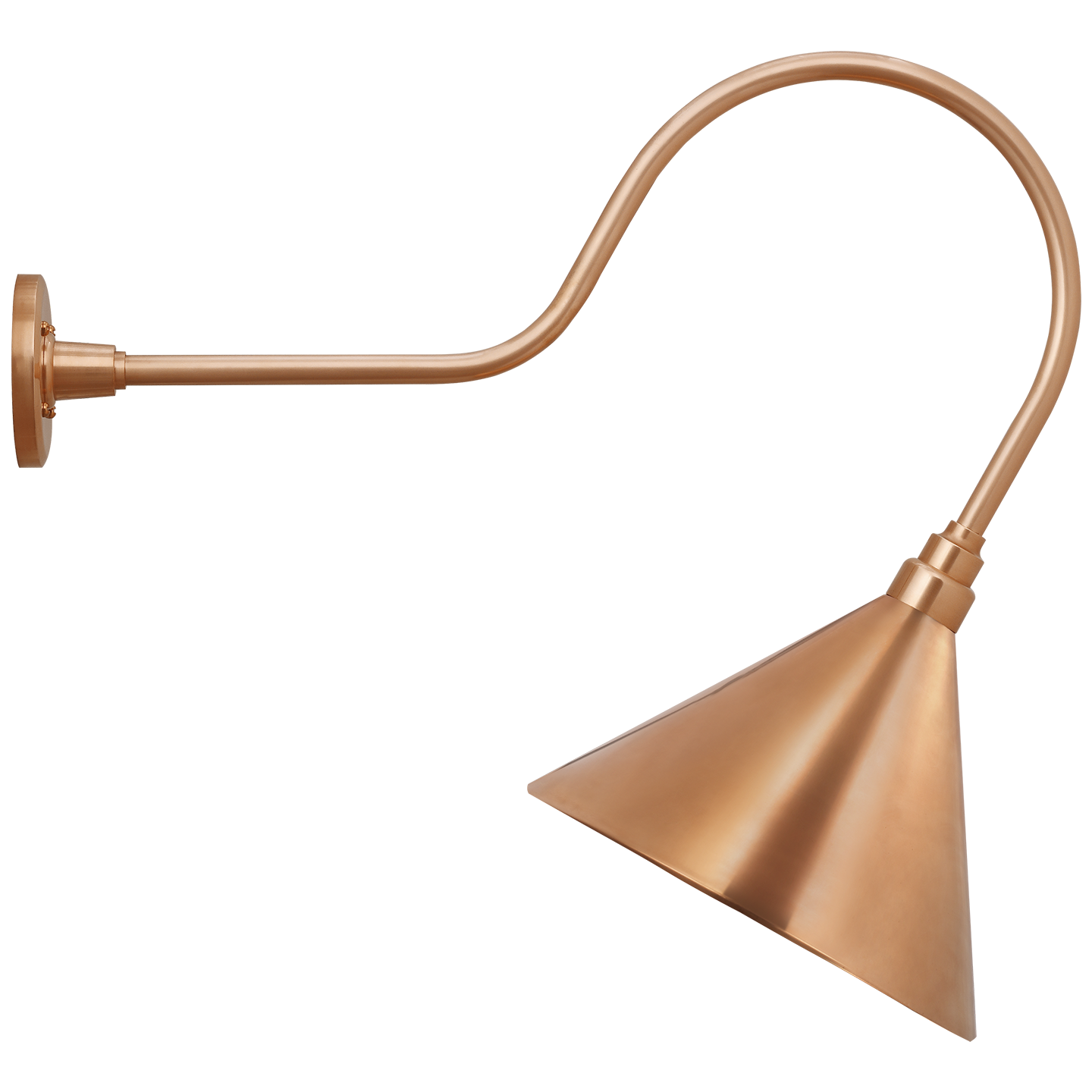 Academy 26" Angled Flynn Barn Light | Soft Copper | 12.5 | 12.5" Soft Copper Conical Savannah Shade