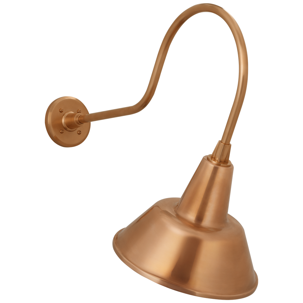 Academy 26" Angled Flynn Barn Light | Soft Copper | 12.5 | 12.5" Soft Copper Bowers Shade