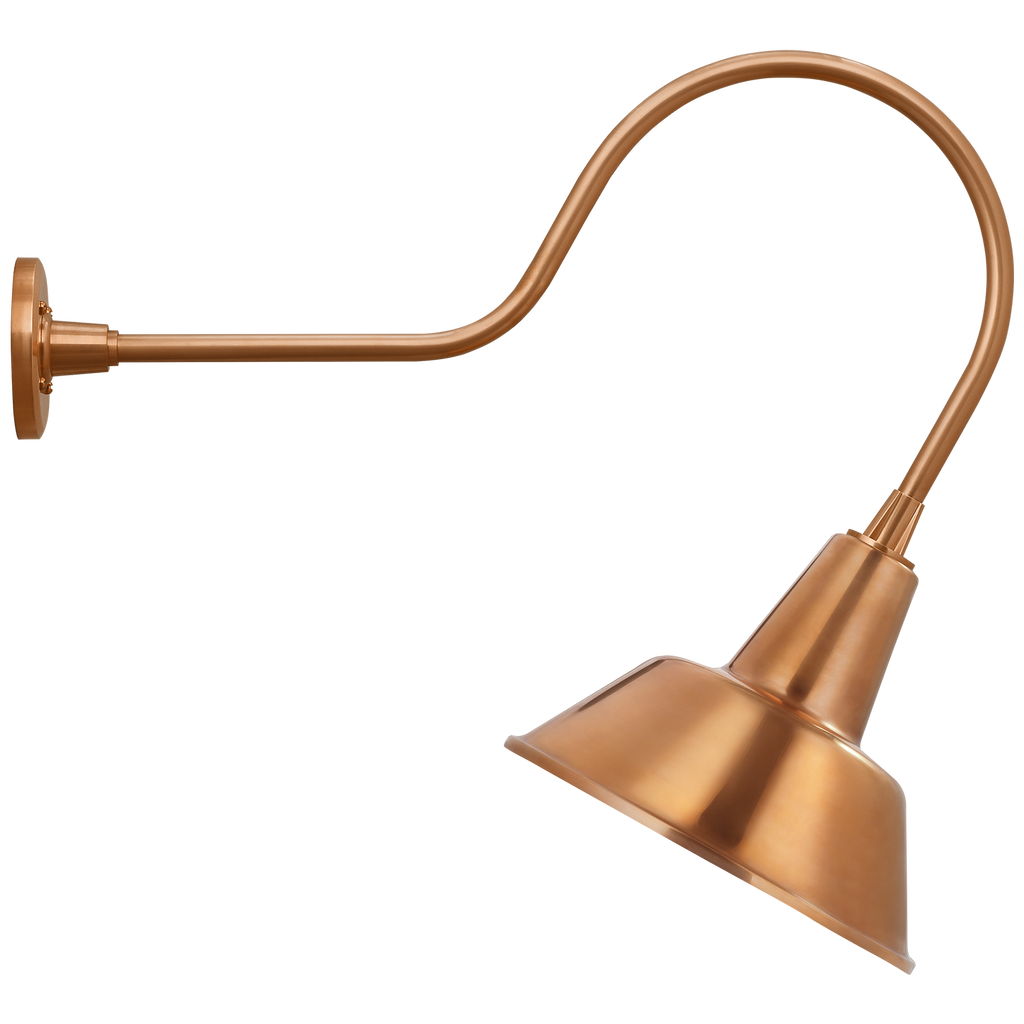 Academy 26" Angled Flynn Barn Light | Soft Copper | 12.5 | 12.5" Soft Copper Bowers Shade