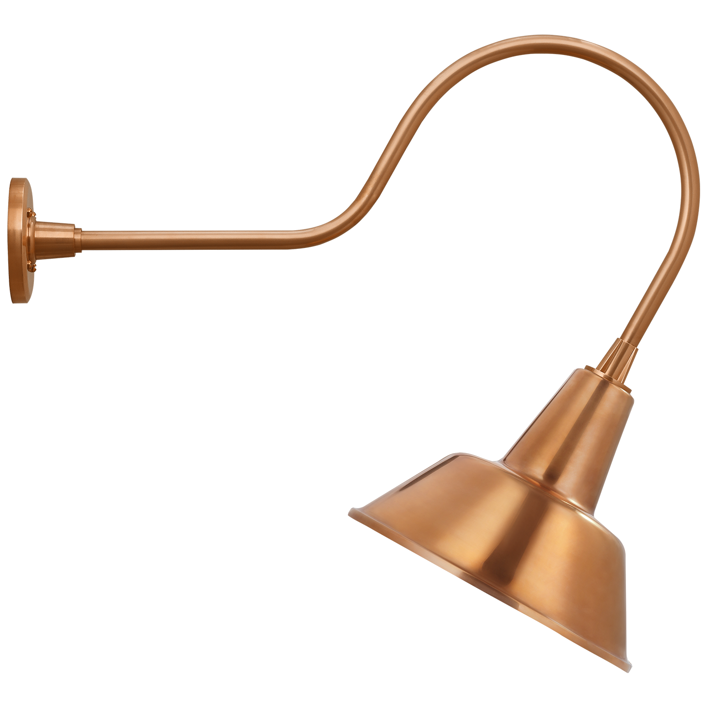 Academy 26" Angled Flynn Barn Light | Soft Copper | 12.5 | 12.5" Soft Copper Bowers Shade