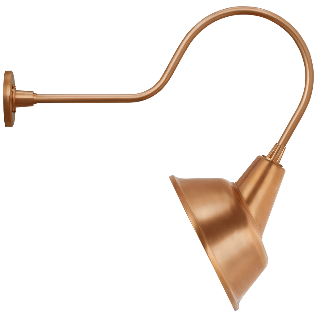 Academy 26" Angled Flynn Barn Light | Soft Copper | 12.5 | 12.5" Soft Copper Tilted Bowers Shade