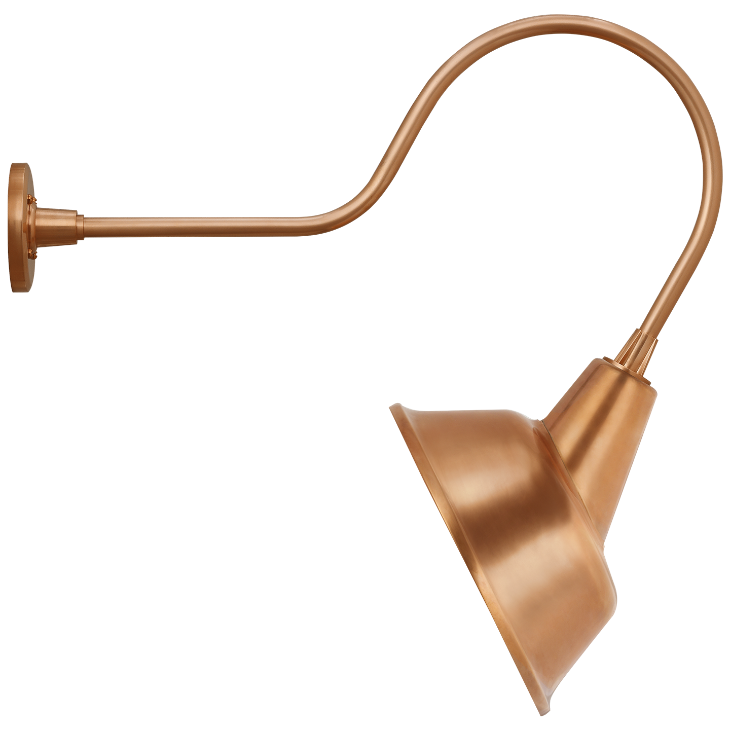 Academy 26" Angled Flynn Barn Light | Soft Copper | 12.5 | 12.5" Soft Copper Tilted Bowers Shade