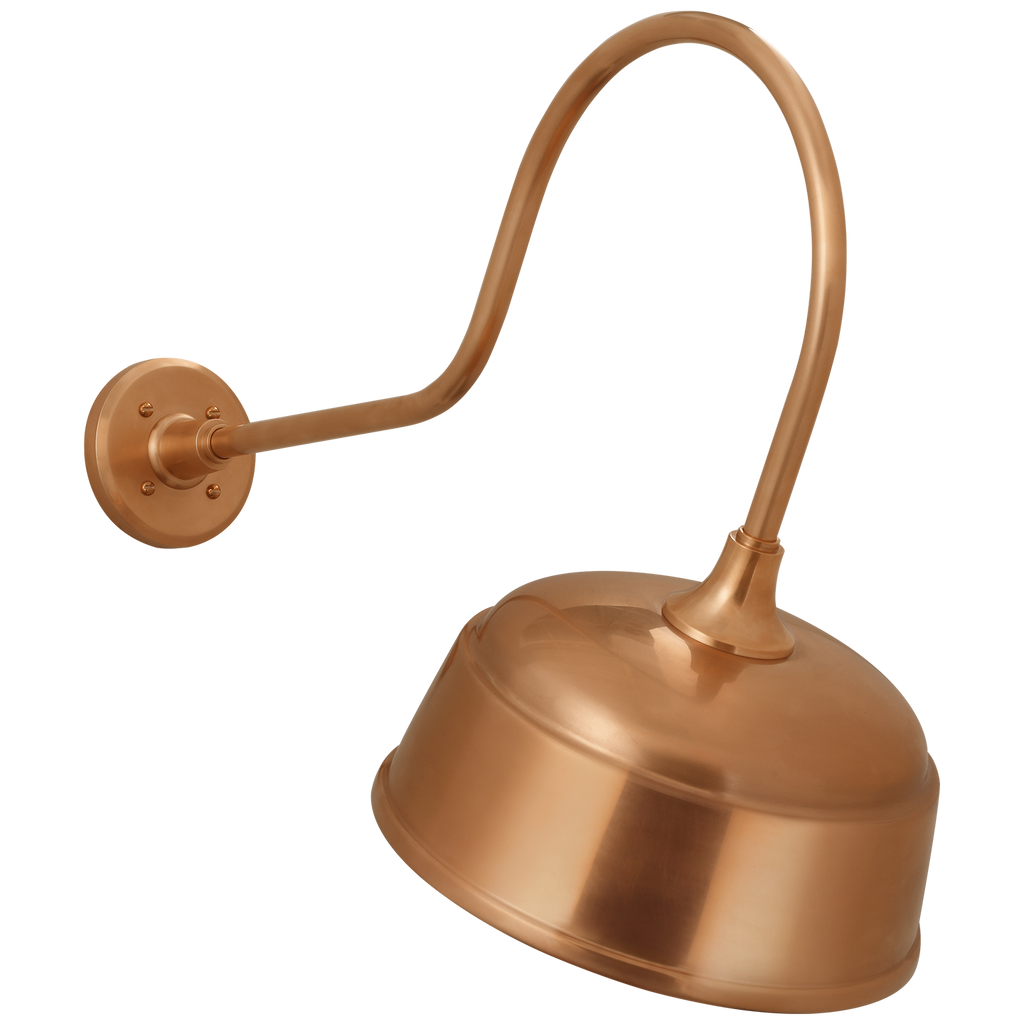 Academy 26" Angled Flynn Barn Light | Soft Copper | 12.5 | 12.5" Soft Copper Rockhouse Shade