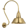Academy 15" Larrabee Barn Light | Hand-Rubbed Antique Brass | 12.5 | 12.5" Hand-Rubbed Antique Brass Bowers Shade