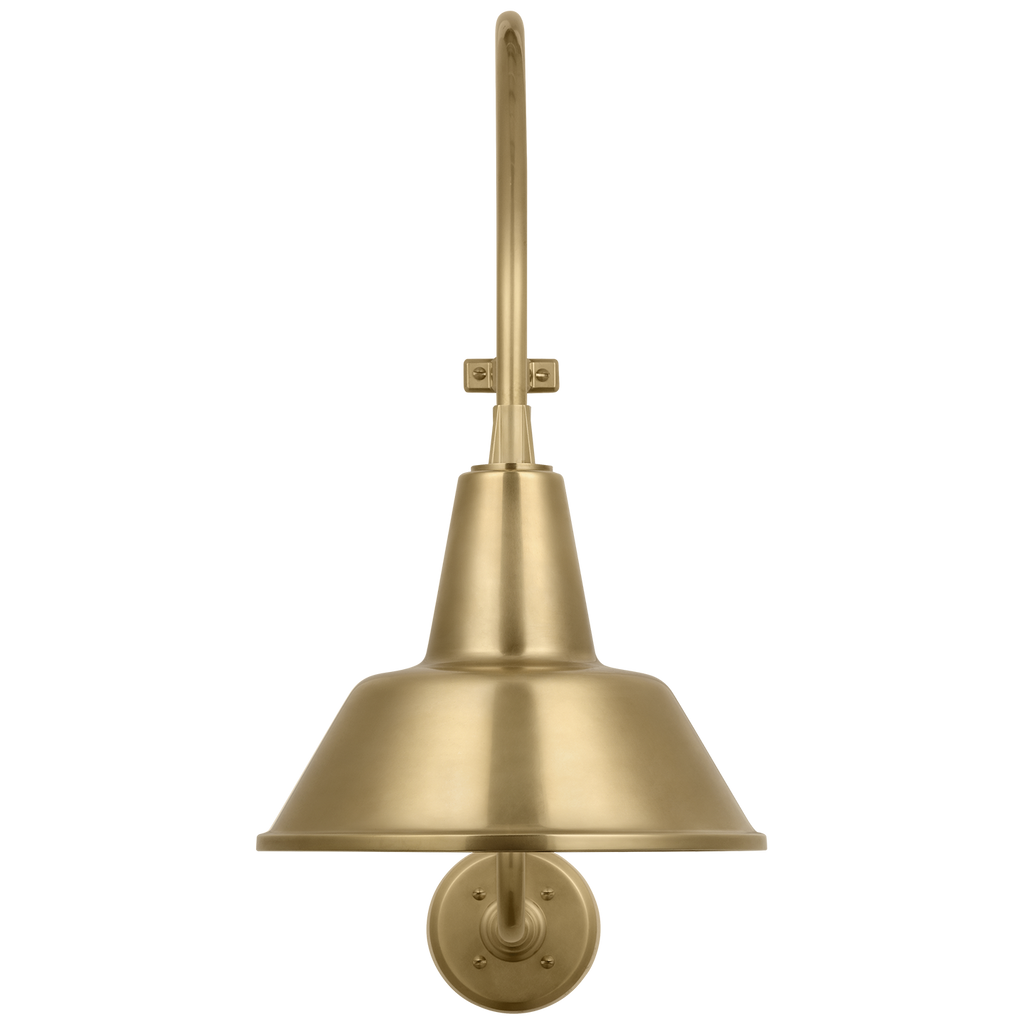 Academy 15" Larrabee Barn Light | Hand-Rubbed Antique Brass | 12.5 | 12.5" Hand-Rubbed Antique Brass Bowers Shade