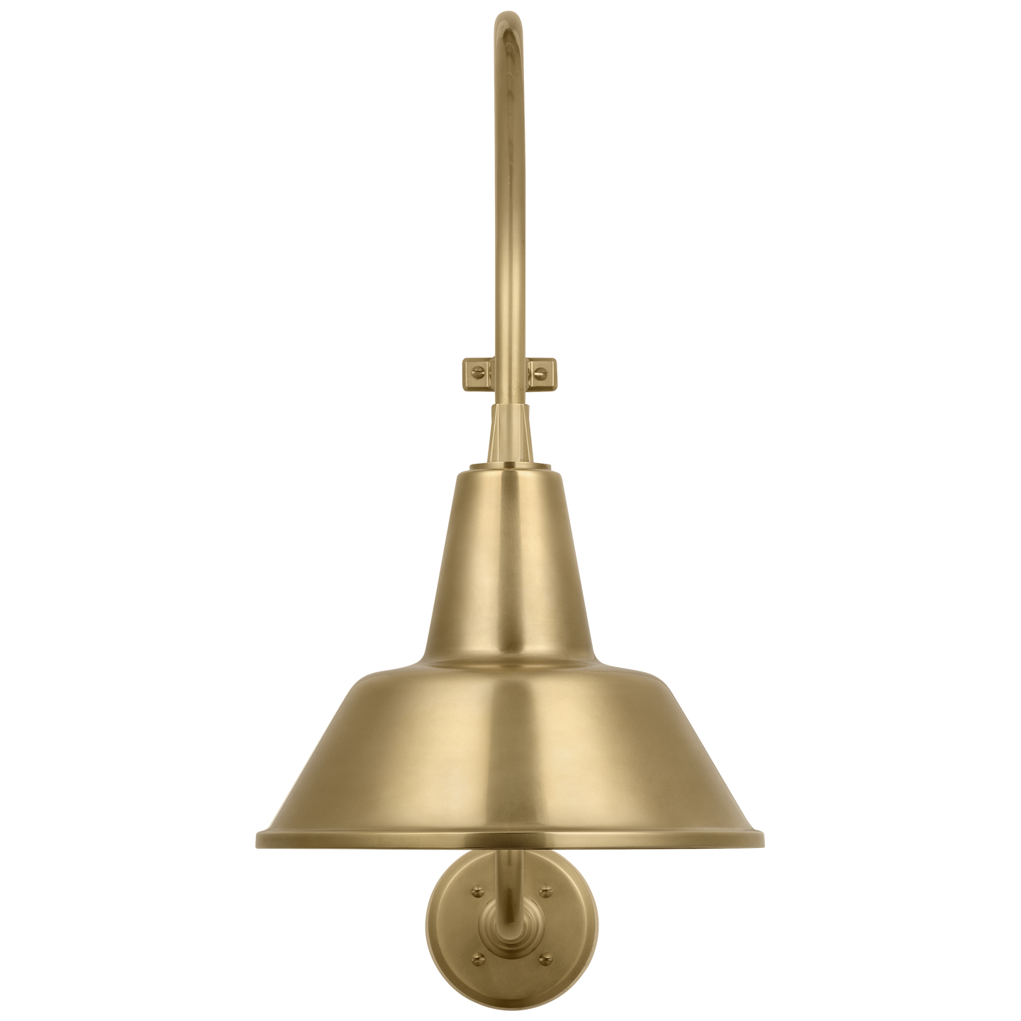Academy 15" Larrabee Barn Light | Hand-Rubbed Antique Brass | 12.5 | 12.5" Hand-Rubbed Antique Brass Bowers Shade