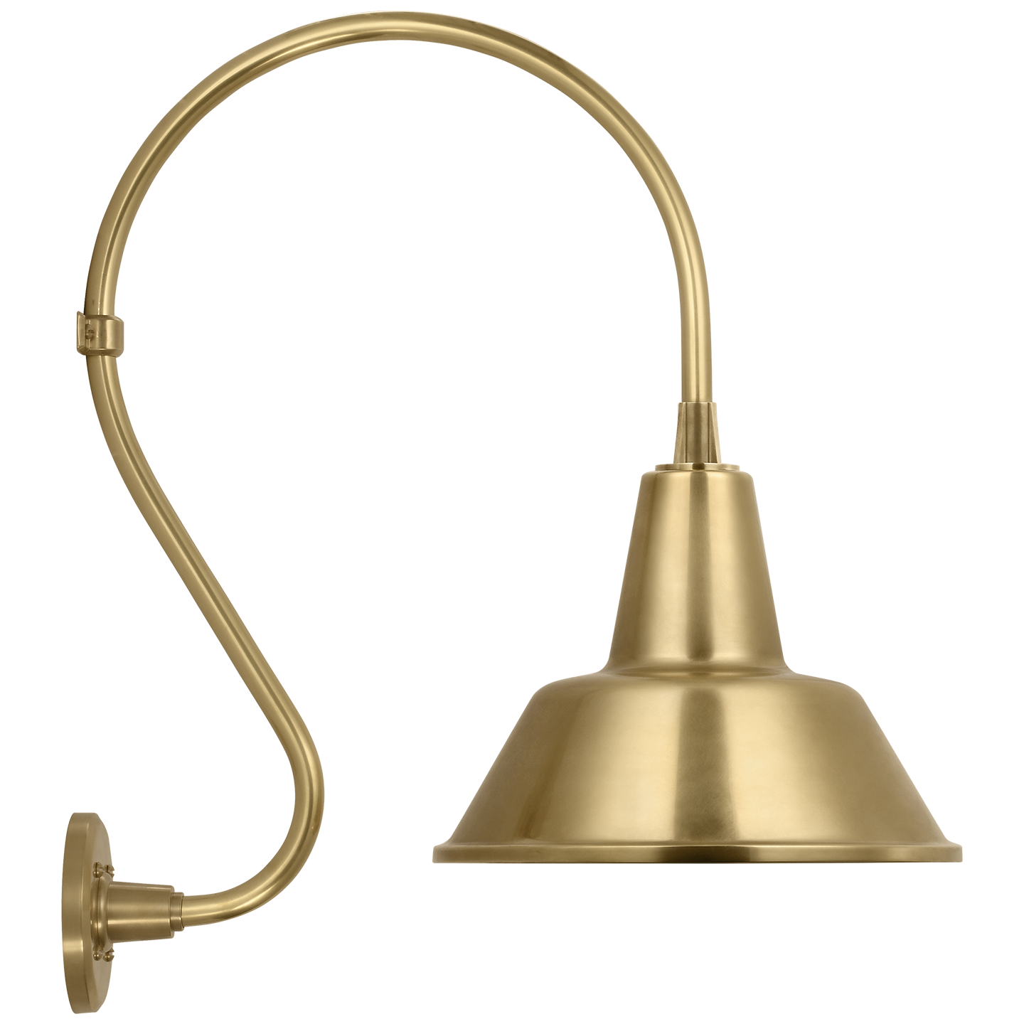 Academy 15" Larrabee Barn Light | Hand-Rubbed Antique Brass | 12.5 | 12.5" Hand-Rubbed Antique Brass Bowers Shade