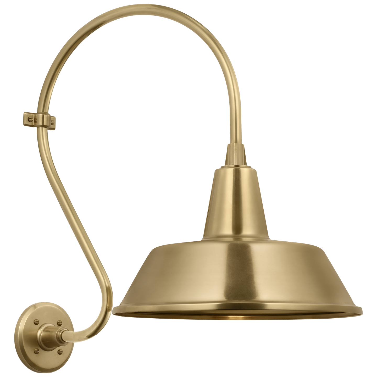 Academy 15" Larrabee Barn Light | Hand-Rubbed Antique Brass | 16 | 16" Hand-Rubbed Antique Brass Bowers Shade