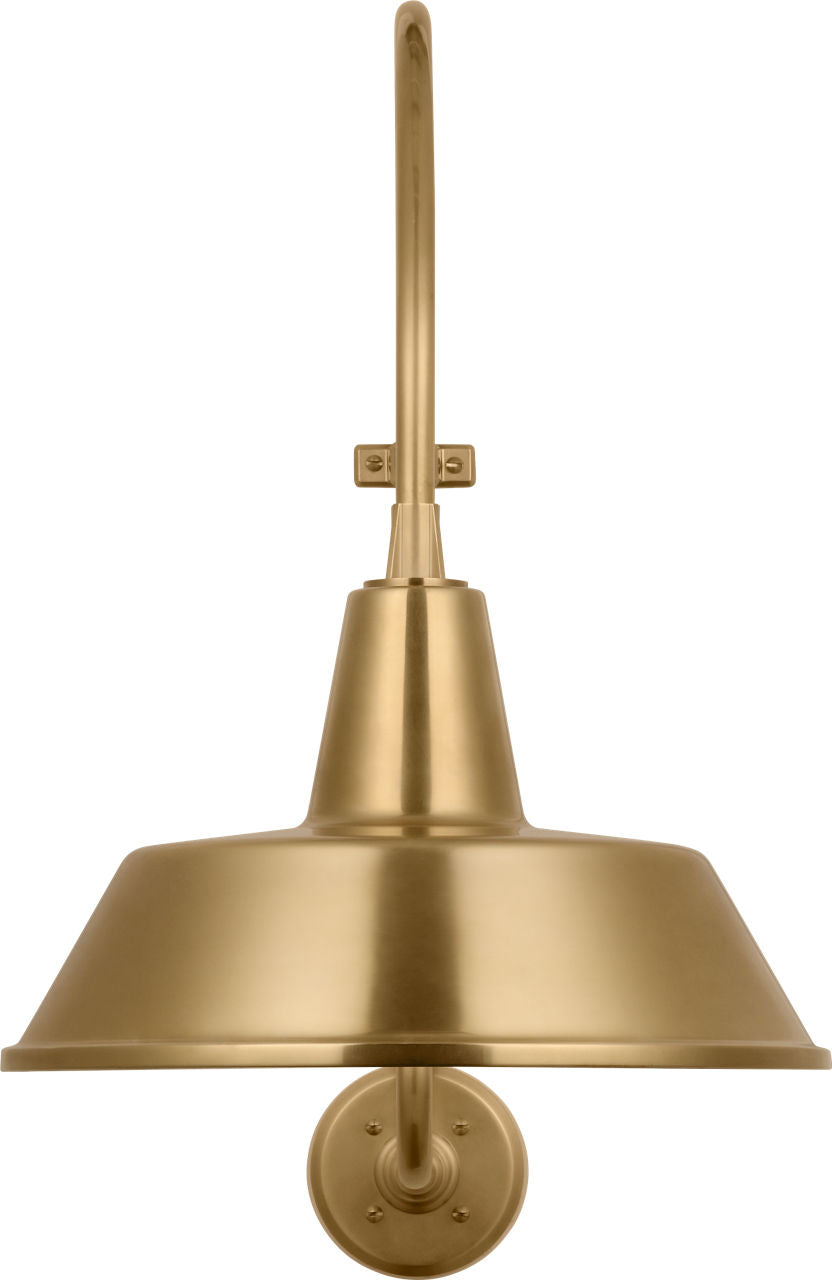 Academy 15" Larrabee Barn Light | Hand-Rubbed Antique Brass | 16 | 16" Hand-Rubbed Antique Brass Bowers Shade