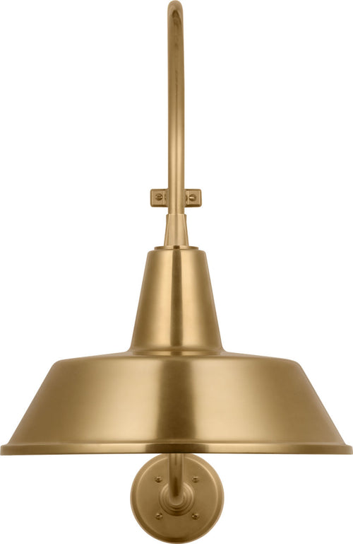Academy 15" Larrabee Barn Light | Hand-Rubbed Antique Brass | 16 | 16" Hand-Rubbed Antique Brass Bowers Shade
