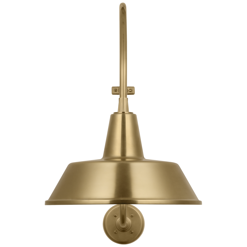 Academy 15" Larrabee Barn Light | Hand-Rubbed Antique Brass | 16 | 16" Hand-Rubbed Antique Brass Bowers Shade