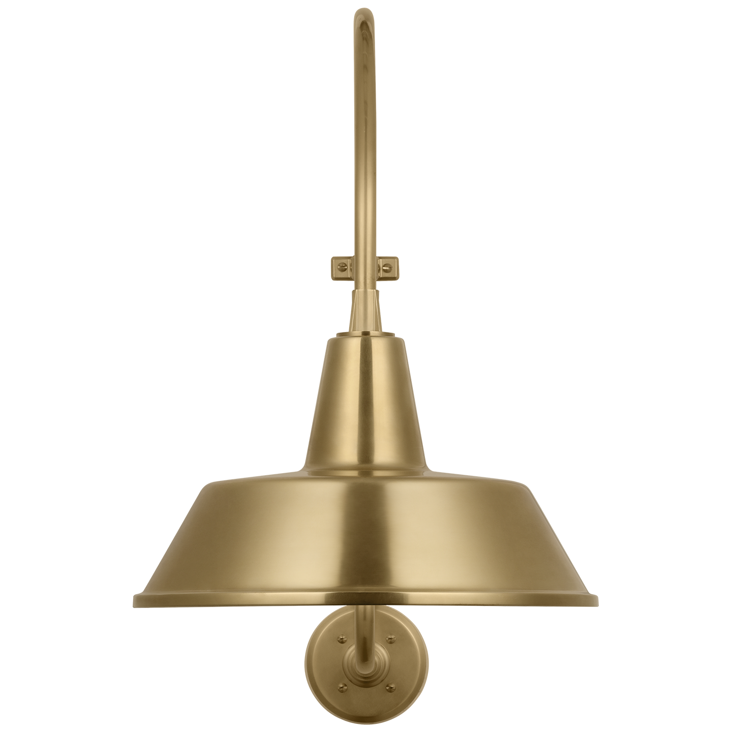 Academy 15" Larrabee Barn Light | Hand-Rubbed Antique Brass | 16 | 16" Hand-Rubbed Antique Brass Bowers Shade