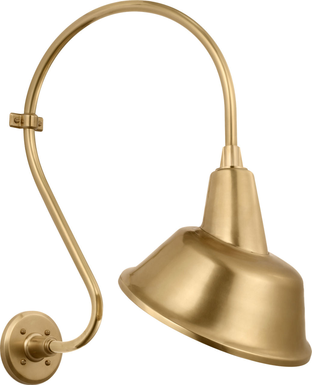 Academy 15" Larrabee Barn Light | Hand-Rubbed Antique Brass | 12.5 | 12.5" Hand-Rubbed Antique Brass Tilted Bowers Shade
