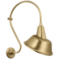 Academy 15" Larrabee Barn Light | Hand-Rubbed Antique Brass | 12.5 | 12.5" Hand-Rubbed Antique Brass Tilted Bowers Shade