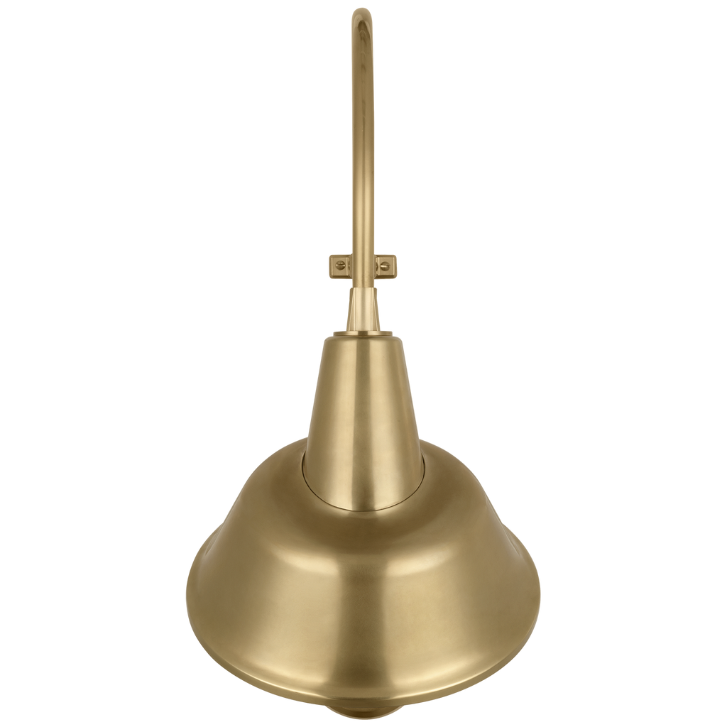 Academy 15" Larrabee Barn Light | Hand-Rubbed Antique Brass | 12.5 | 12.5" Hand-Rubbed Antique Brass Tilted Bowers Shade