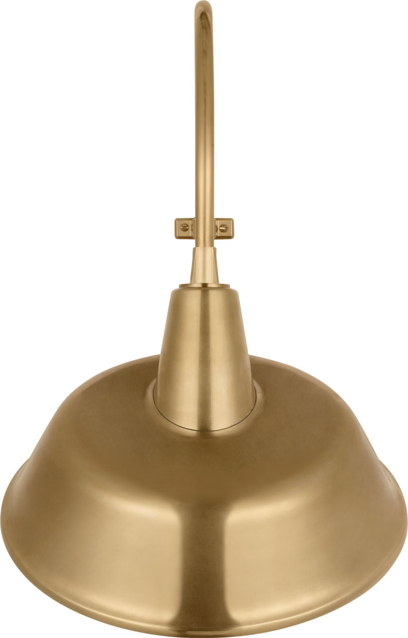 Academy 15" Larrabee Barn Light | Hand-Rubbed Antique Brass | 16 | 16" Hand-Rubbed Antique Brass Tilted Bowers Shade