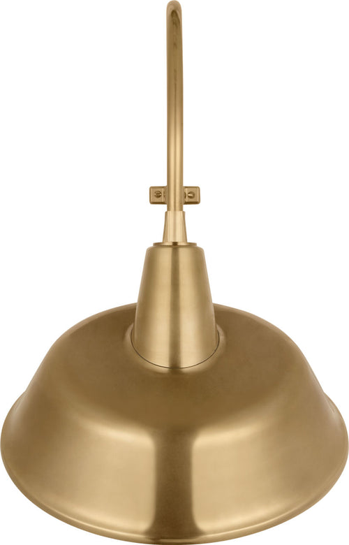 Academy 15" Larrabee Barn Light | Hand-Rubbed Antique Brass | 16 | 16" Hand-Rubbed Antique Brass Tilted Bowers Shade