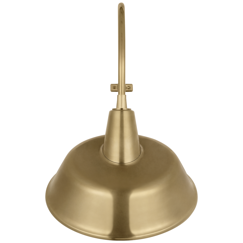Academy 15" Larrabee Barn Light | Hand-Rubbed Antique Brass | 16 | 16" Hand-Rubbed Antique Brass Tilted Bowers Shade