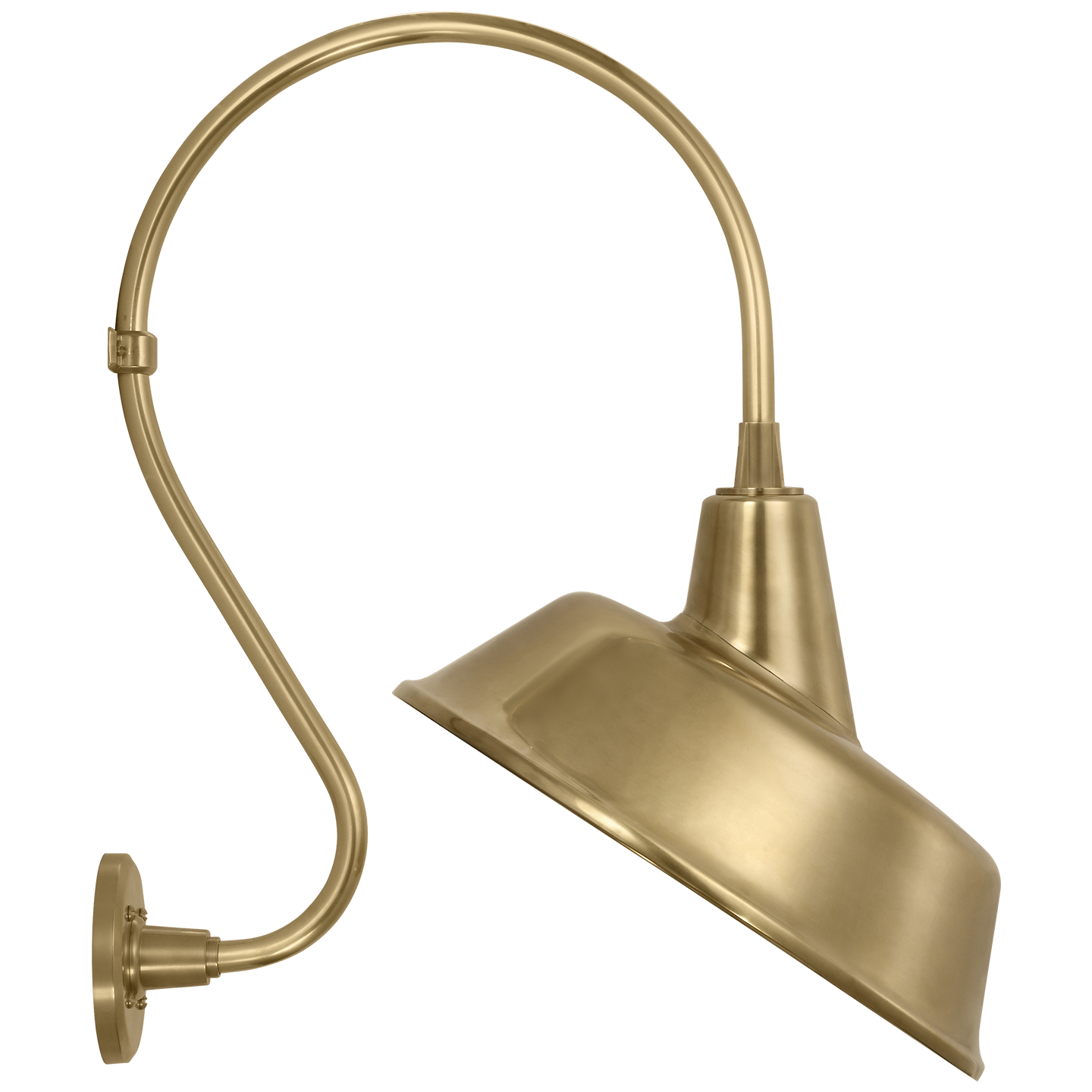 Academy 15" Larrabee Barn Light | Hand-Rubbed Antique Brass | 16 | 16" Hand-Rubbed Antique Brass Tilted Bowers Shade