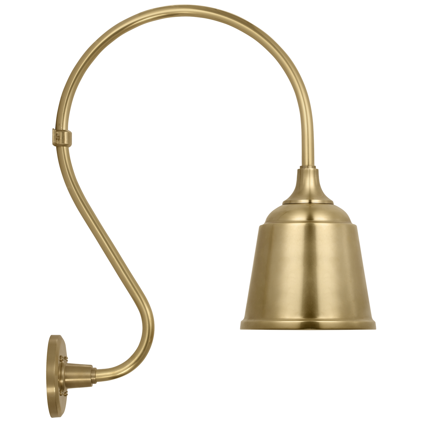 Academy 15" Larrabee Barn Light | Hand-Rubbed Antique Brass | 8 | 8" Hand-Rubbed Antique Brass Rockhouse Shade
