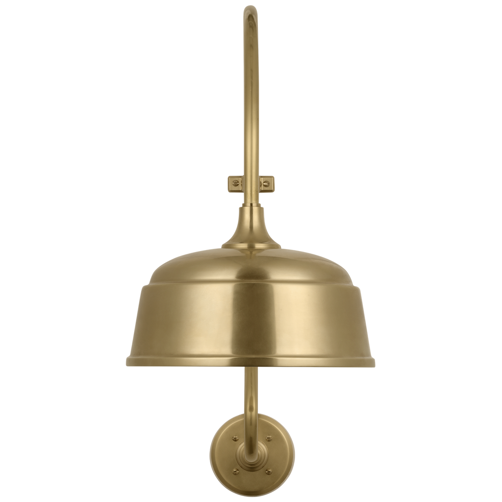 Academy 15" Larrabee Barn Light | Hand-Rubbed Antique Brass | 12.5 | 12.5" Hand-Rubbed Antique Brass Rockhouse Shade