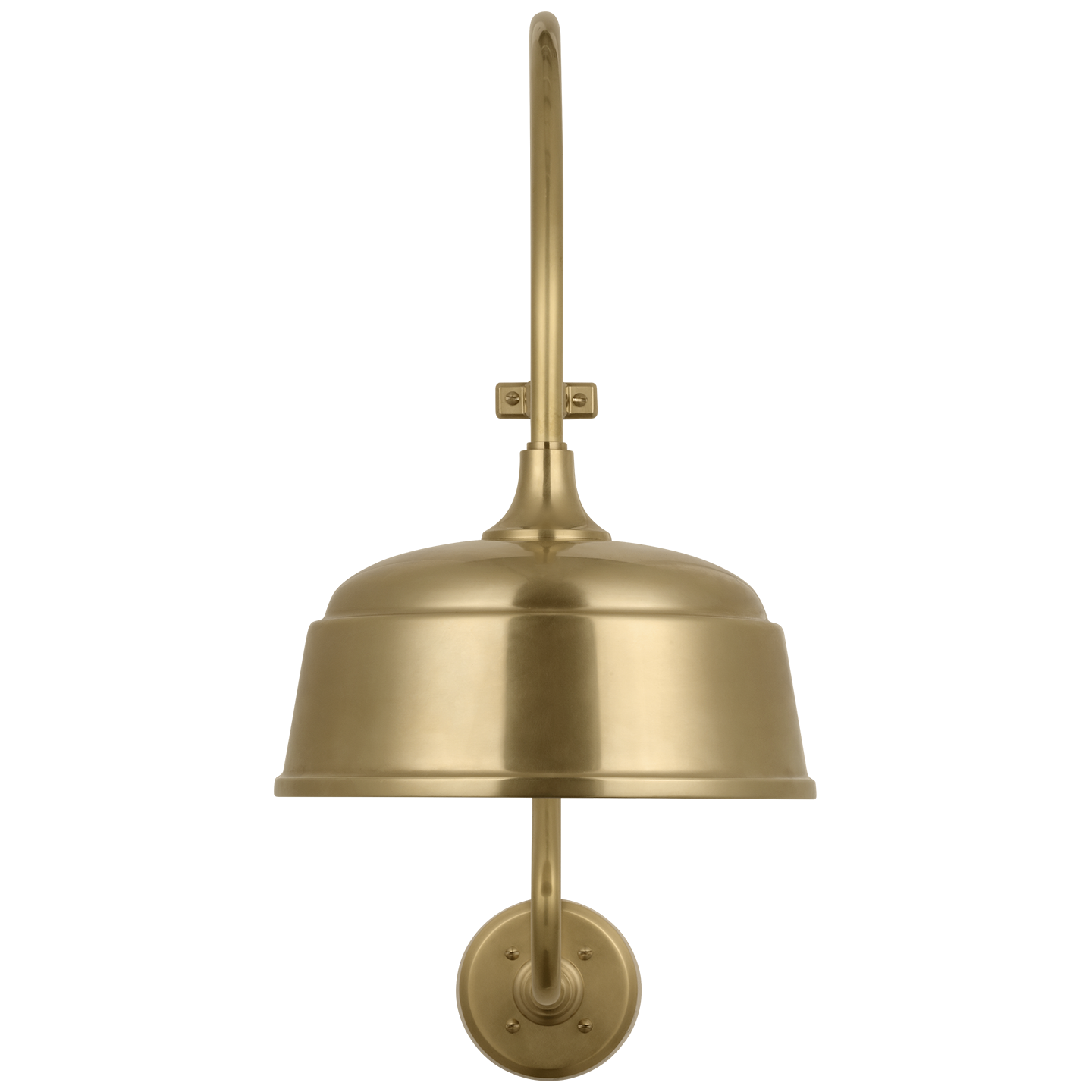 Academy 15" Larrabee Barn Light | Hand-Rubbed Antique Brass | 12.5 | 12.5" Hand-Rubbed Antique Brass Rockhouse Shade