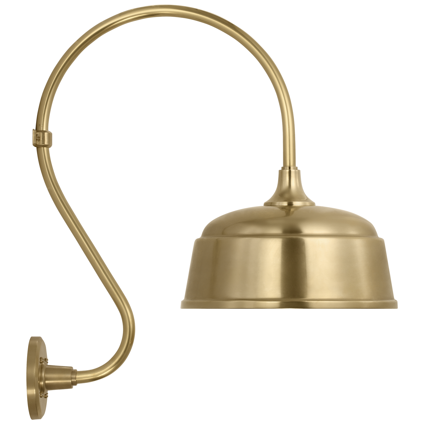 Academy 15" Larrabee Barn Light | Hand-Rubbed Antique Brass | 12.5 | 12.5" Hand-Rubbed Antique Brass Rockhouse Shade