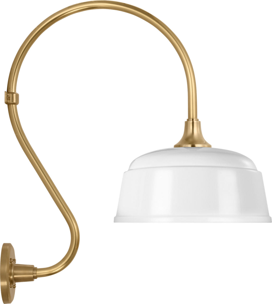 Academy 15" Larrabee Barn Light | Hand-Rubbed Antique Brass | 12.5 | 12.5" White Rockhouse Shade