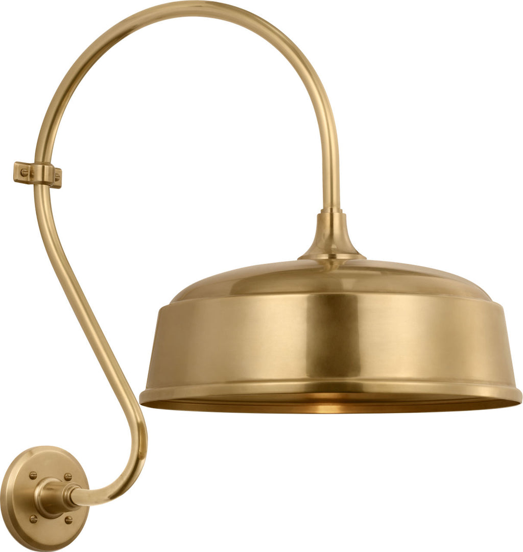 Academy 15" Larrabee Barn Light | Hand-Rubbed Antique Brass | 16 | 16" Hand-Rubbed Antique Brass Rockhouse Shade