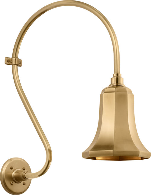 Academy 15" Larrabee Barn Light | Hand-Rubbed Antique Brass | 7.5 | 7.5" Hand-Rubbed Antique Brass Savannah Shade