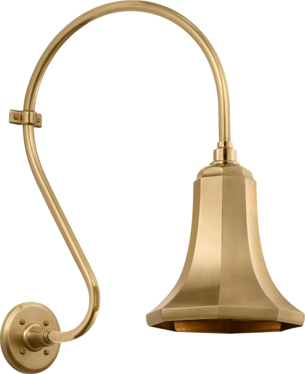 Academy 15" Larrabee Barn Light | Hand-Rubbed Antique Brass | 9.25 | 9.25" Hand-Rubbed Antique Brass Savannah Shade