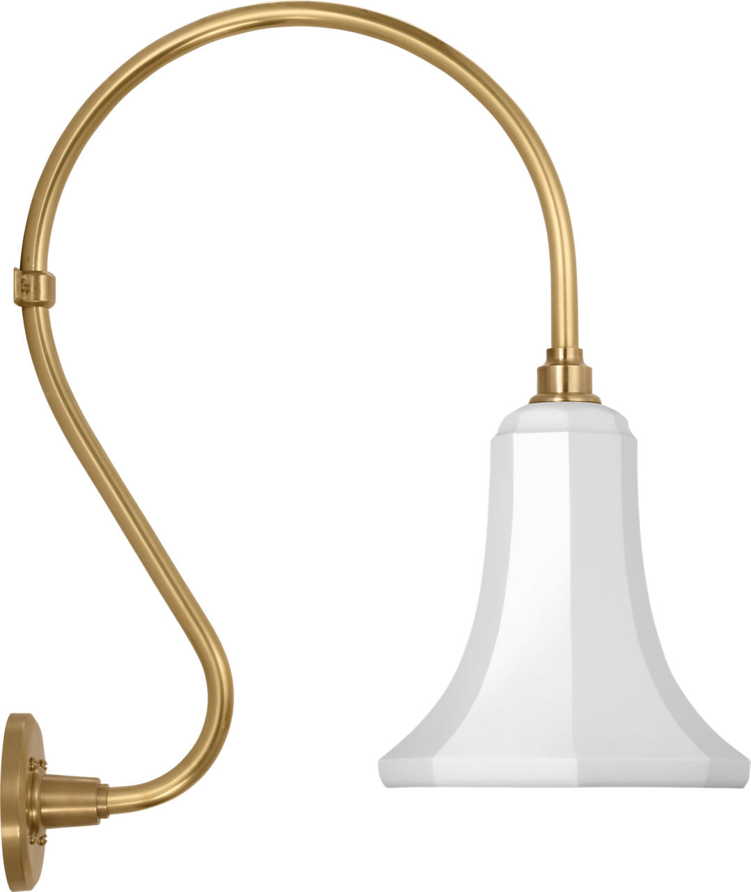 Academy 15" Larrabee Barn Light | Hand-Rubbed Antique Brass | 9.25 | 9.25" White Savannah Shade