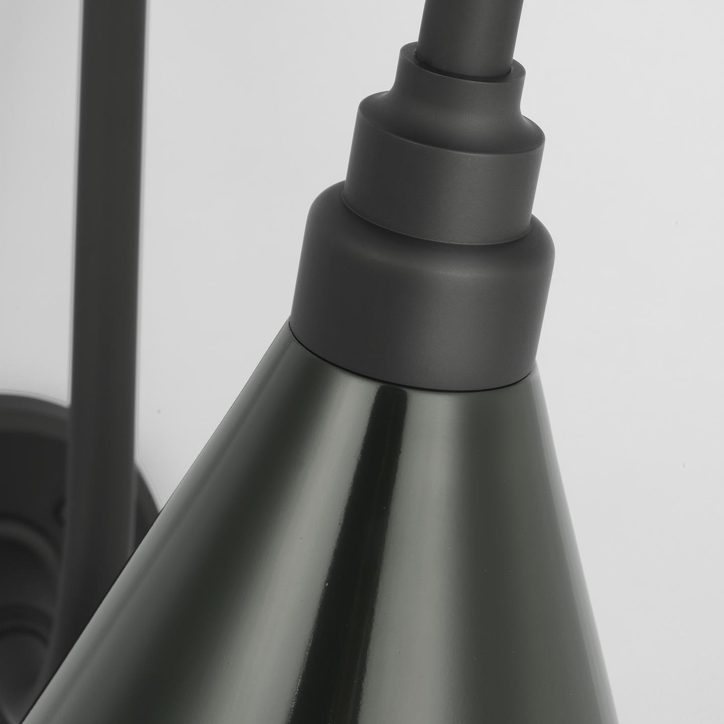 Academy 15" Larrabee Barn Light | Matte Black | 9 | 9" Green Conical Savannah Shade