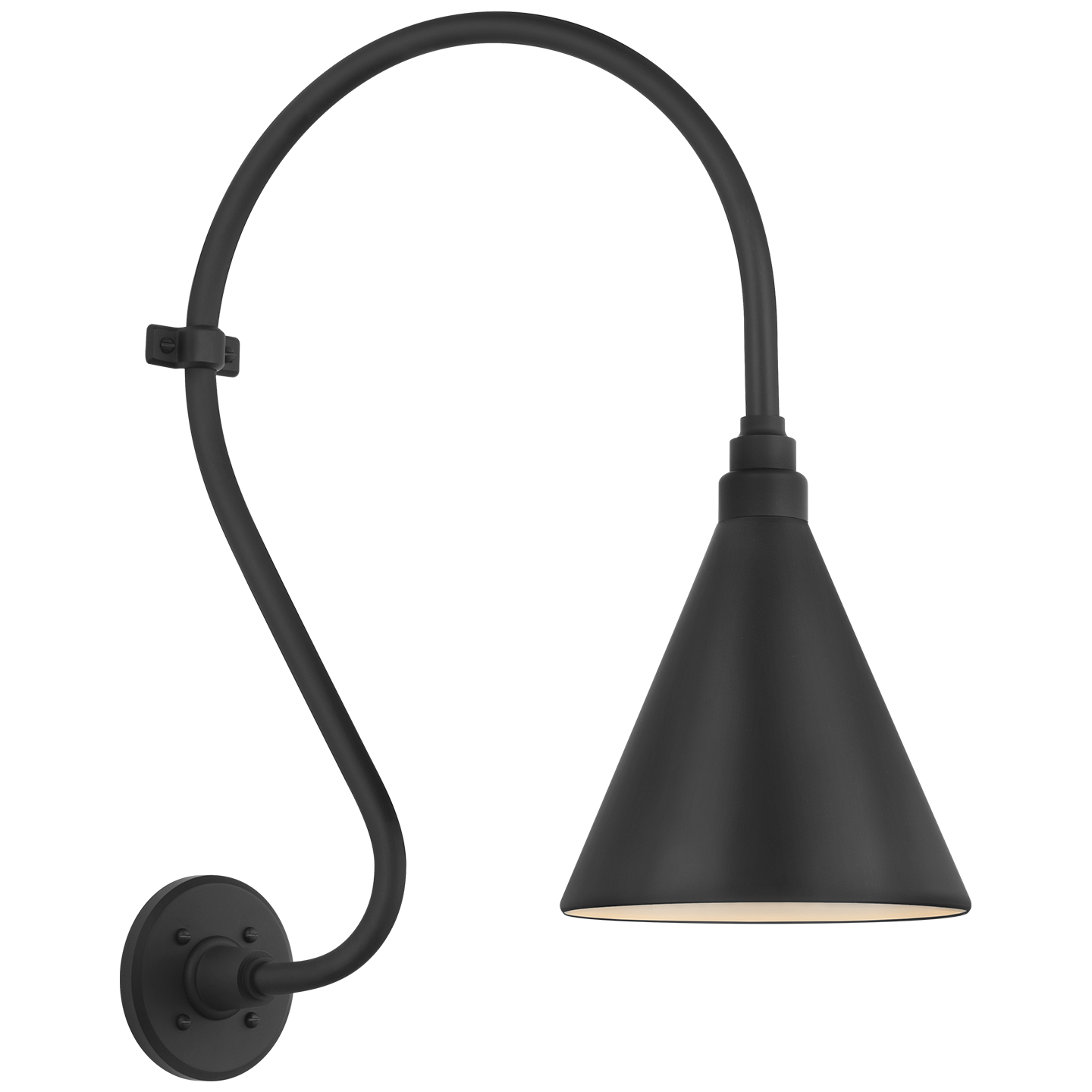 Academy 15" Larrabee Barn Light | Matte Black | 9 | 9" Matte Black Conical Savannah Shade