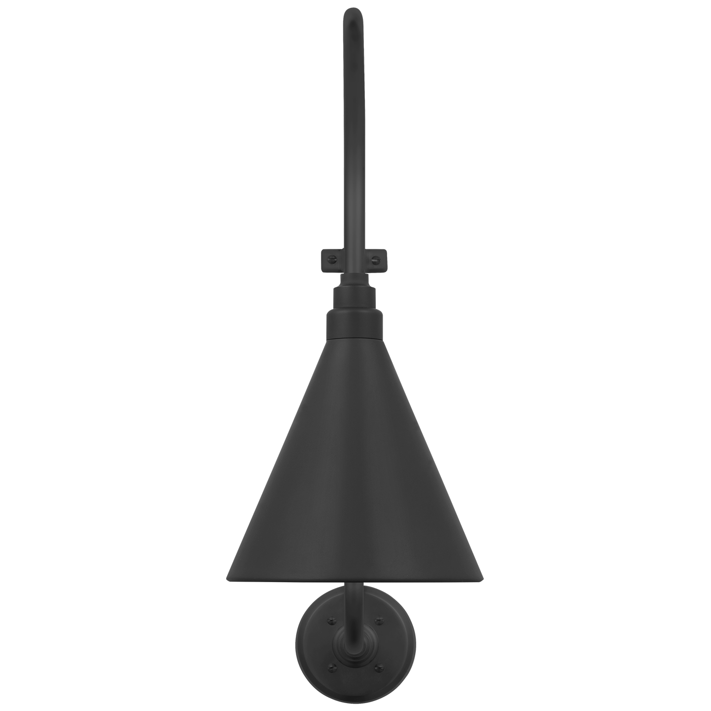 Academy 15" Larrabee Barn Light | Matte Black | 9 | 9" Matte Black Conical Savannah Shade