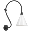 Academy 15" Larrabee Barn Light | Matte Black | 9 | 9" White Conical Savannah Shade