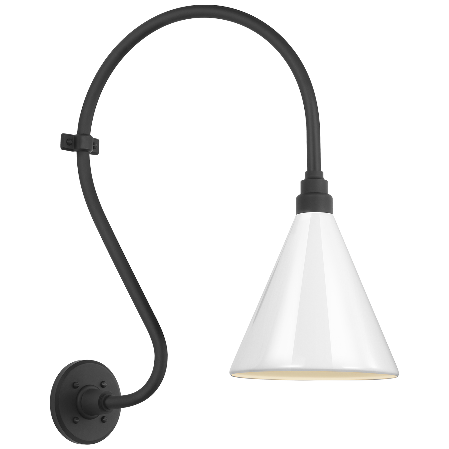 Academy 15" Larrabee Barn Light | Matte Black | 9 | 9" White Conical Savannah Shade