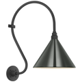 Academy 15" Larrabee Barn Light | Matte Black | 12.5 | 12.5" Green Conical Savannah Shade