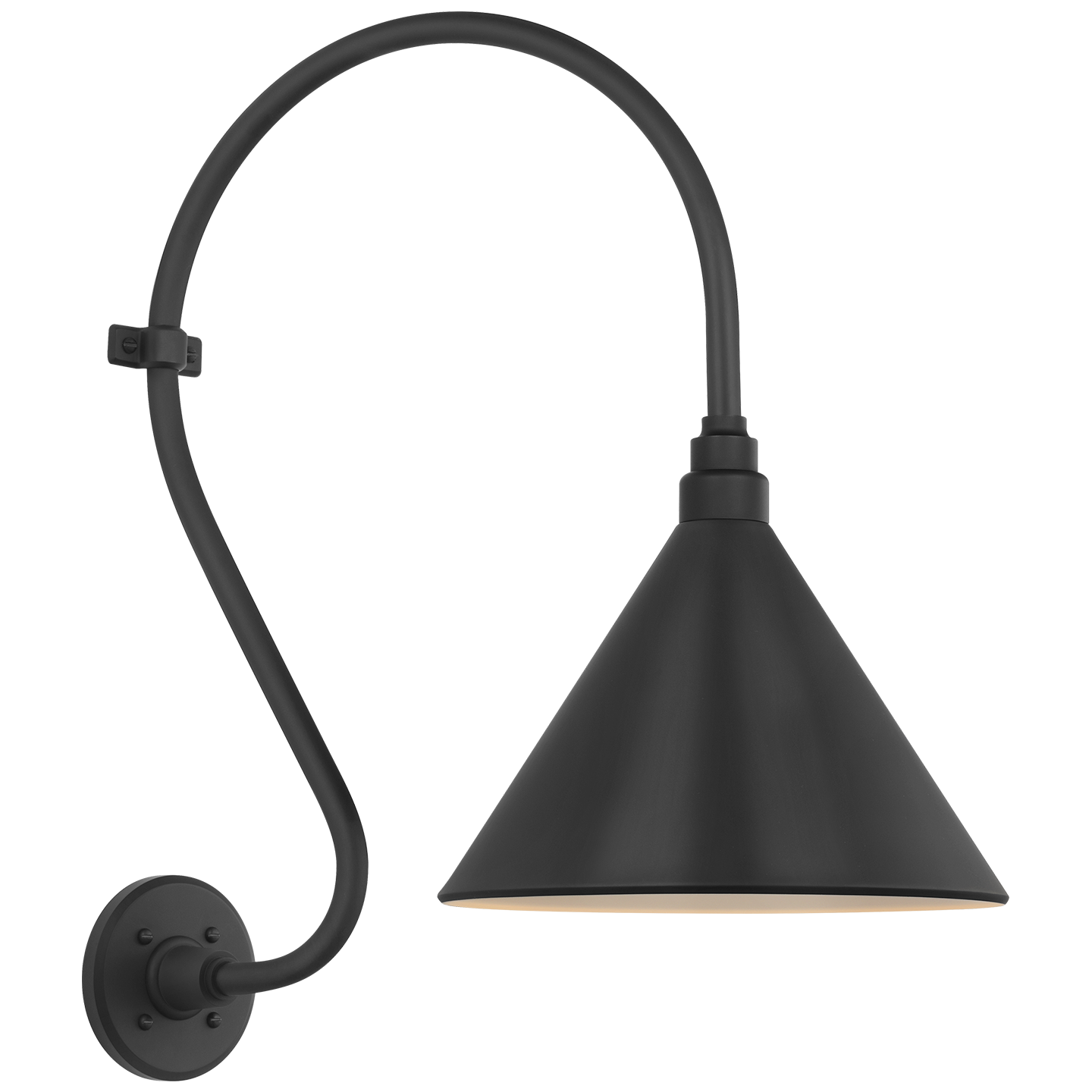 Academy 15" Larrabee Barn Light | Matte Black | 12.5 | 12.5" Matte Black Conical Savannah Shade