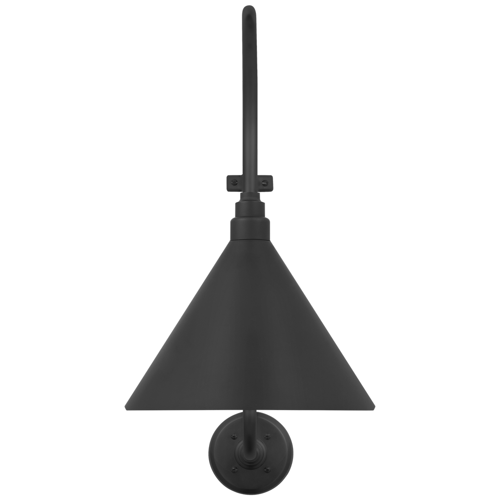 Academy 15" Larrabee Barn Light | Matte Black | 12.5 | 12.5" Matte Black Conical Savannah Shade